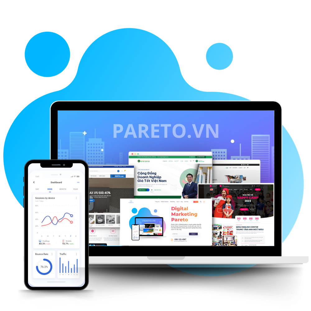 Thiết kế website tại Thái Bình - Pareto