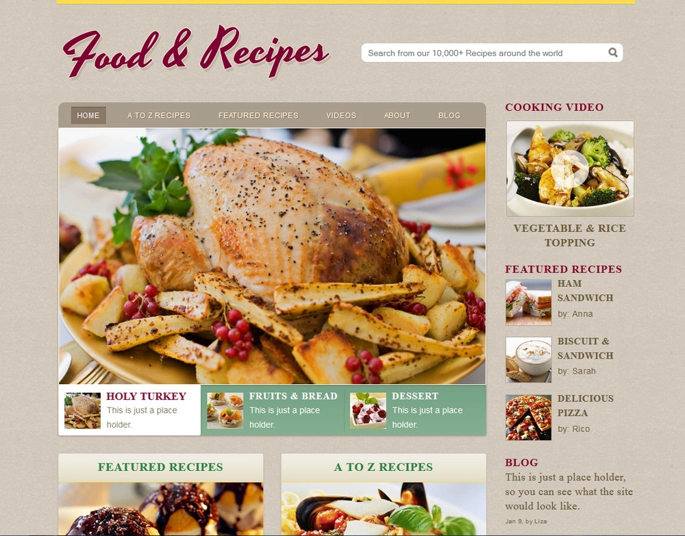 Thiết kế web nhà hàng đẹp