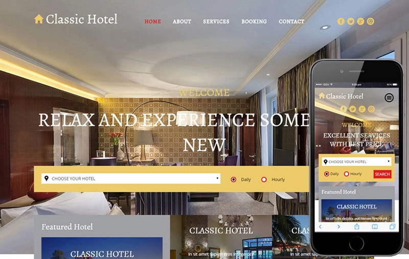 Mẫu website khách sạn đẹp