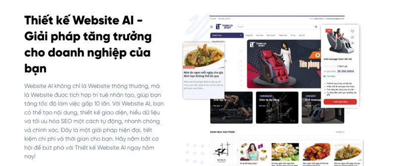 Thiết kế Website bán hàng tích hợp AI