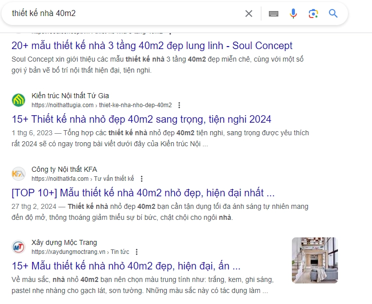 SEO Website công ty xây dựng Mộc Trang