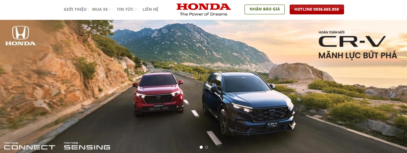 Thiết kế website đại lý ô tô Honda Hải Phòng