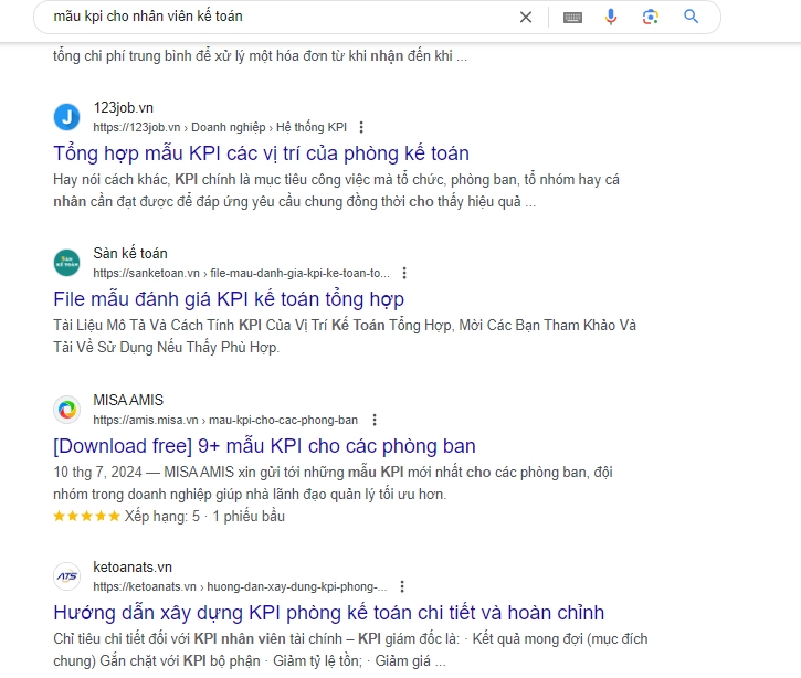 SEO Website dịch vụ kế toán ATS