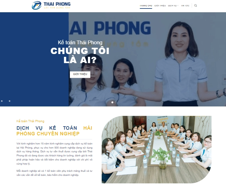 Tư vấn thiết kế Website dịch vụ kế toán Thái Phong