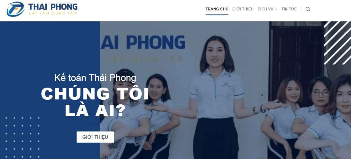 Thiết kế Header Website kế toán