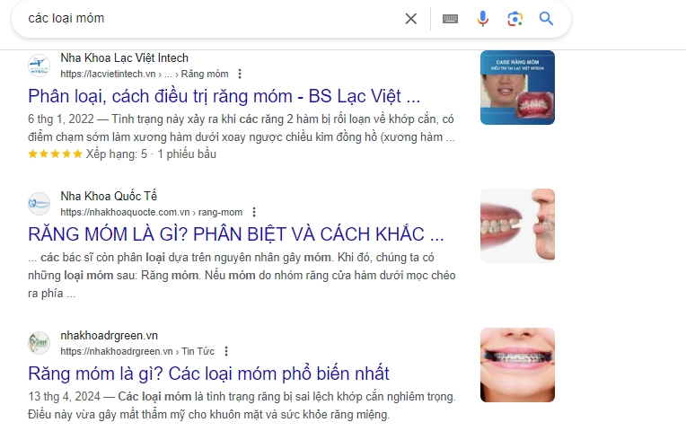 Dịch vụ SEO Web phòng khám nha khoa