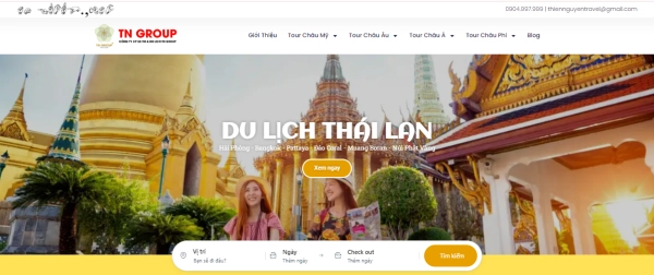 Tư vấn & Thiết kế Website Du lịch Thiện Nguyện - TN Group