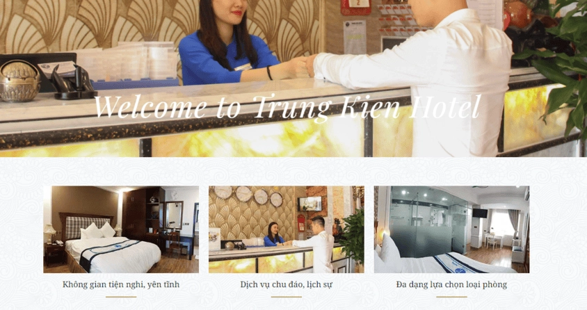 Thiết kế website khách sạn Trung Kiên Hotel Hải Phòng