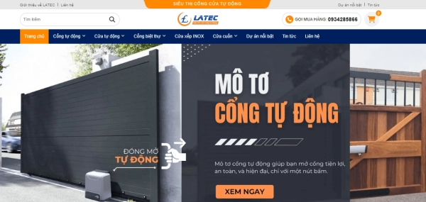 Tư vấn & Thiết kế Website Siêu thị cổng tự động LATEC