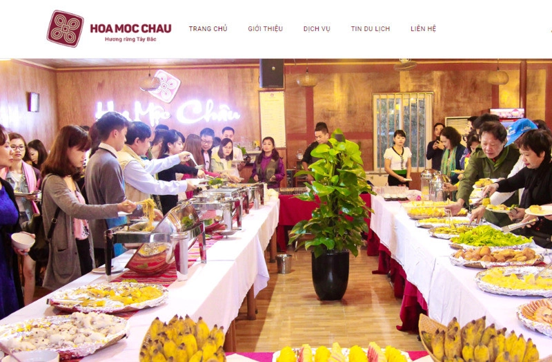 Thiết kế website nhà hàng Hoa Mộc Châu