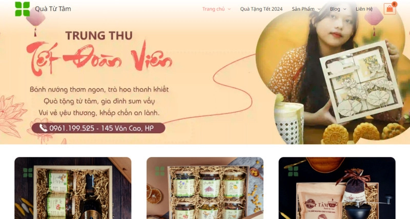 Thiết kế website quà tặng doanh nghiệp Quà Từ Tâm