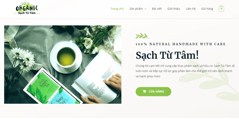 Thiết kế website bán thực phẩm sạch Sạch Từ Tâm