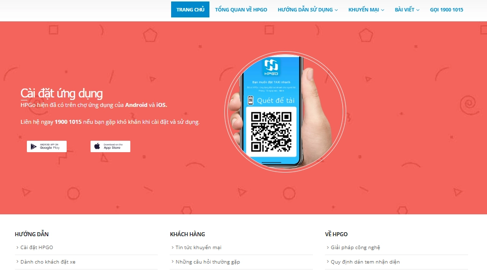 Thiết kế website ứng dụng đặt xe hải phòng HPGO