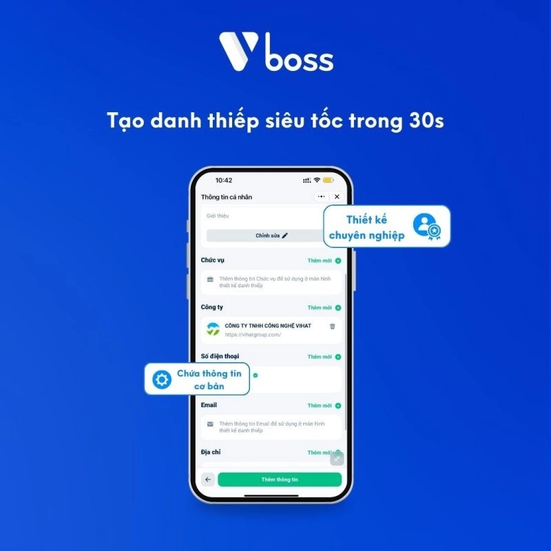 Danh thiếp điện tử Vboss