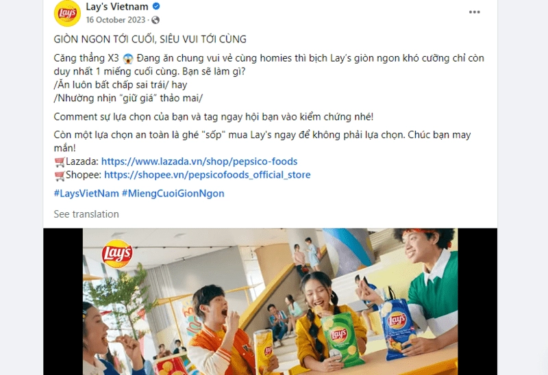 Mẫu bài viết chạy quảng cáo facebook tập trung sản phẩm