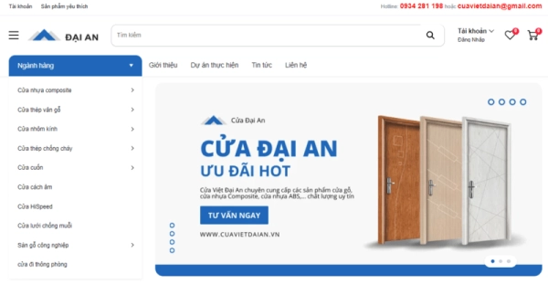 Tư vấn & Thiết kế Website Cửa Việt Đại An