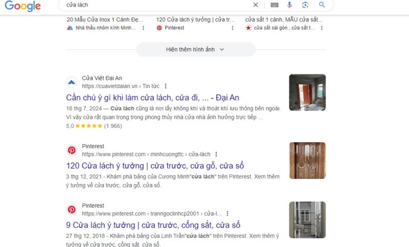 SEO website Cửa Việt Đại An