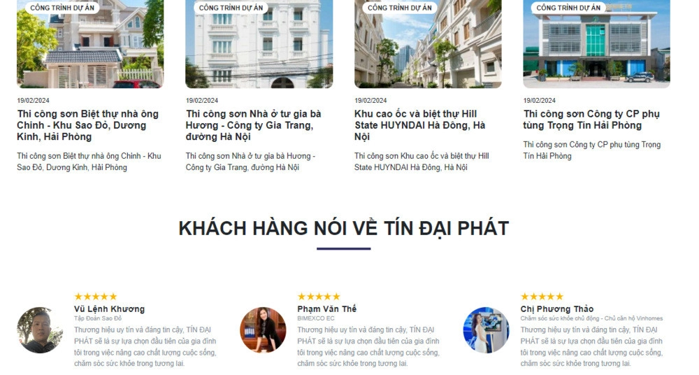 Thiết kế website đại lý sika hải phòng tín đại phát