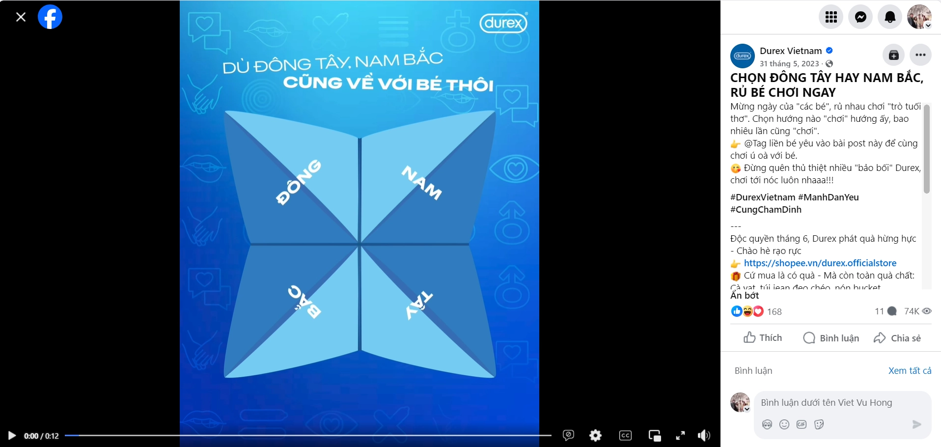 Durex - Đông Tây Nam Bắc