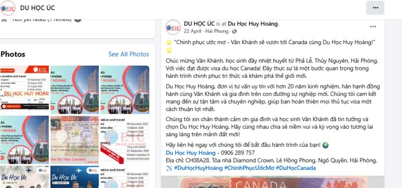 Marketing bằng câu chuyện du học thực tế