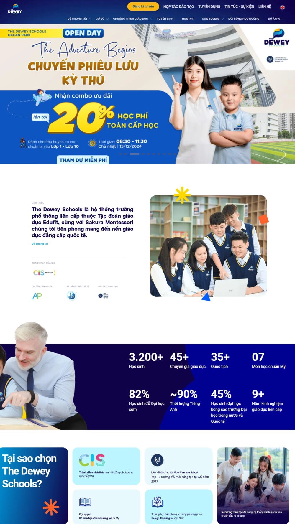 Mẫu trang web cho trường học