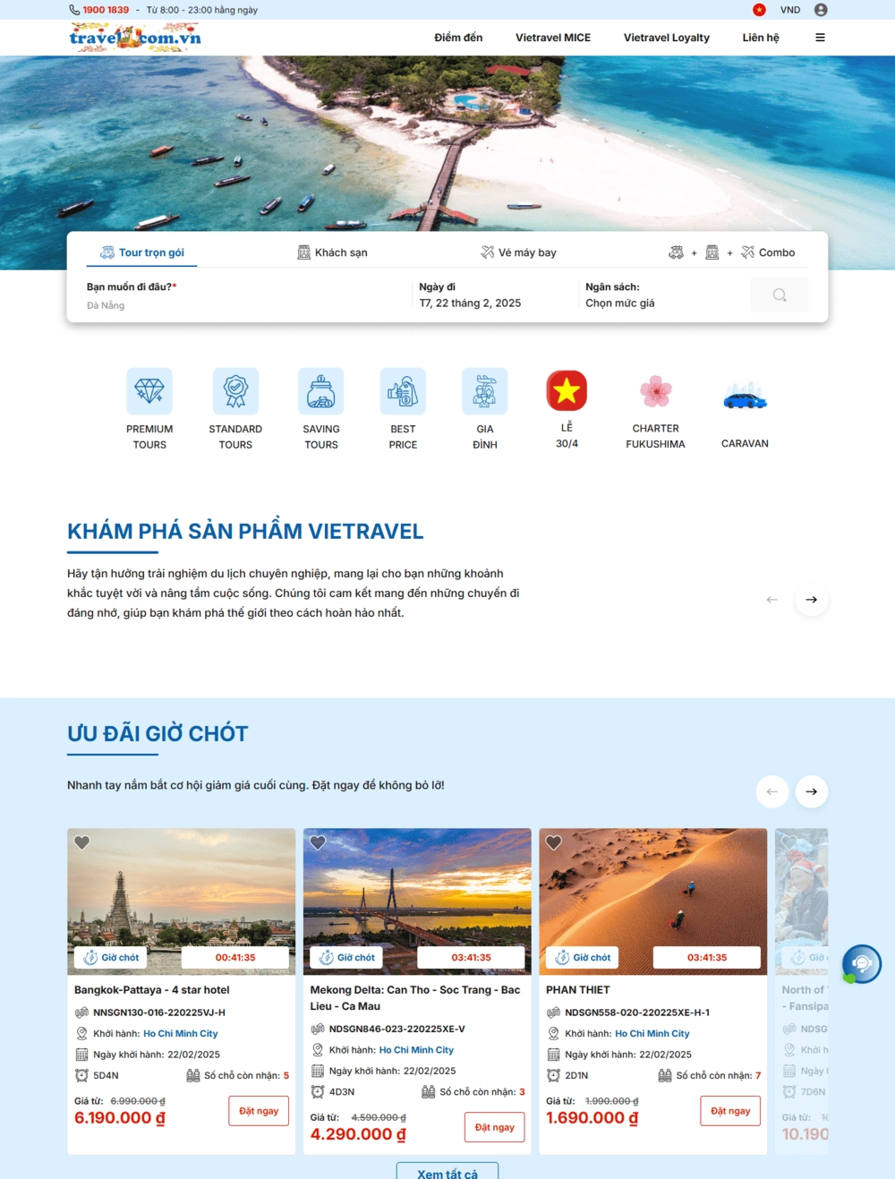 Mẫu website du lịch đẹp