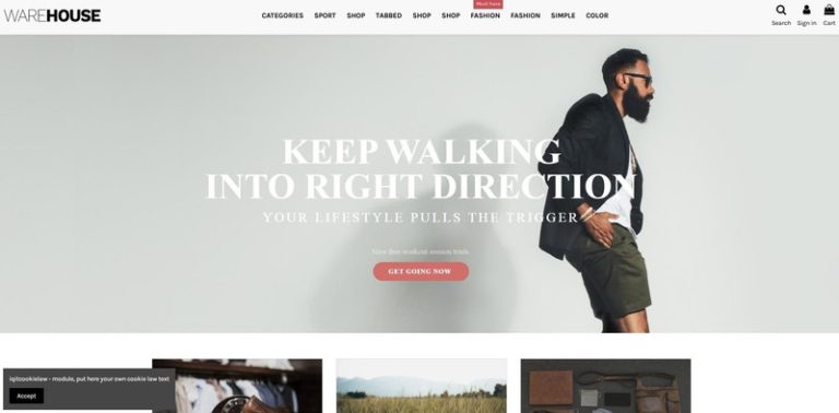 Mẫu website bán quần áo đẹp, gây ấn tượng với khách hàng