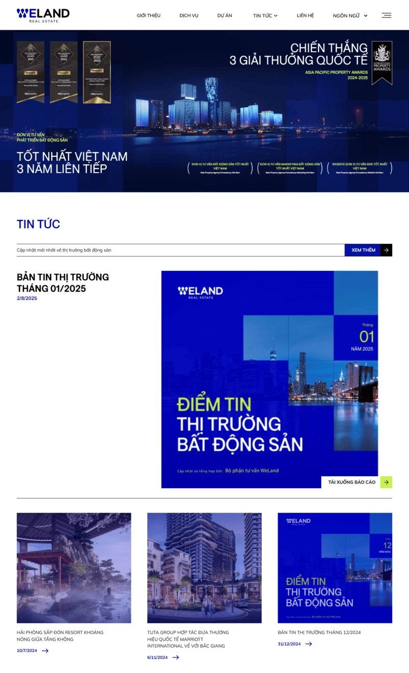 Mẫu website bất động sản đẹp