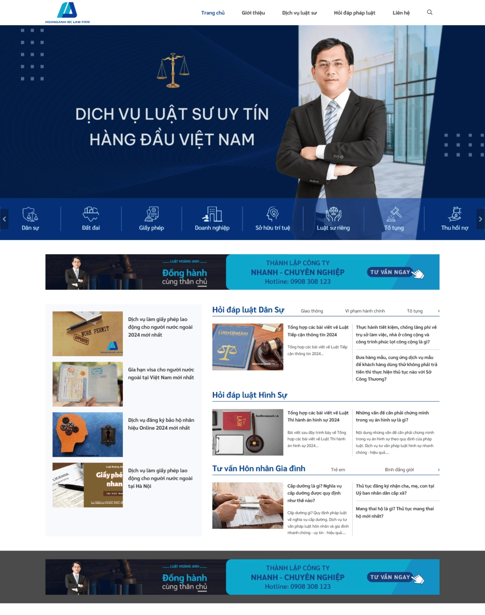 Mẫu website công ty luật