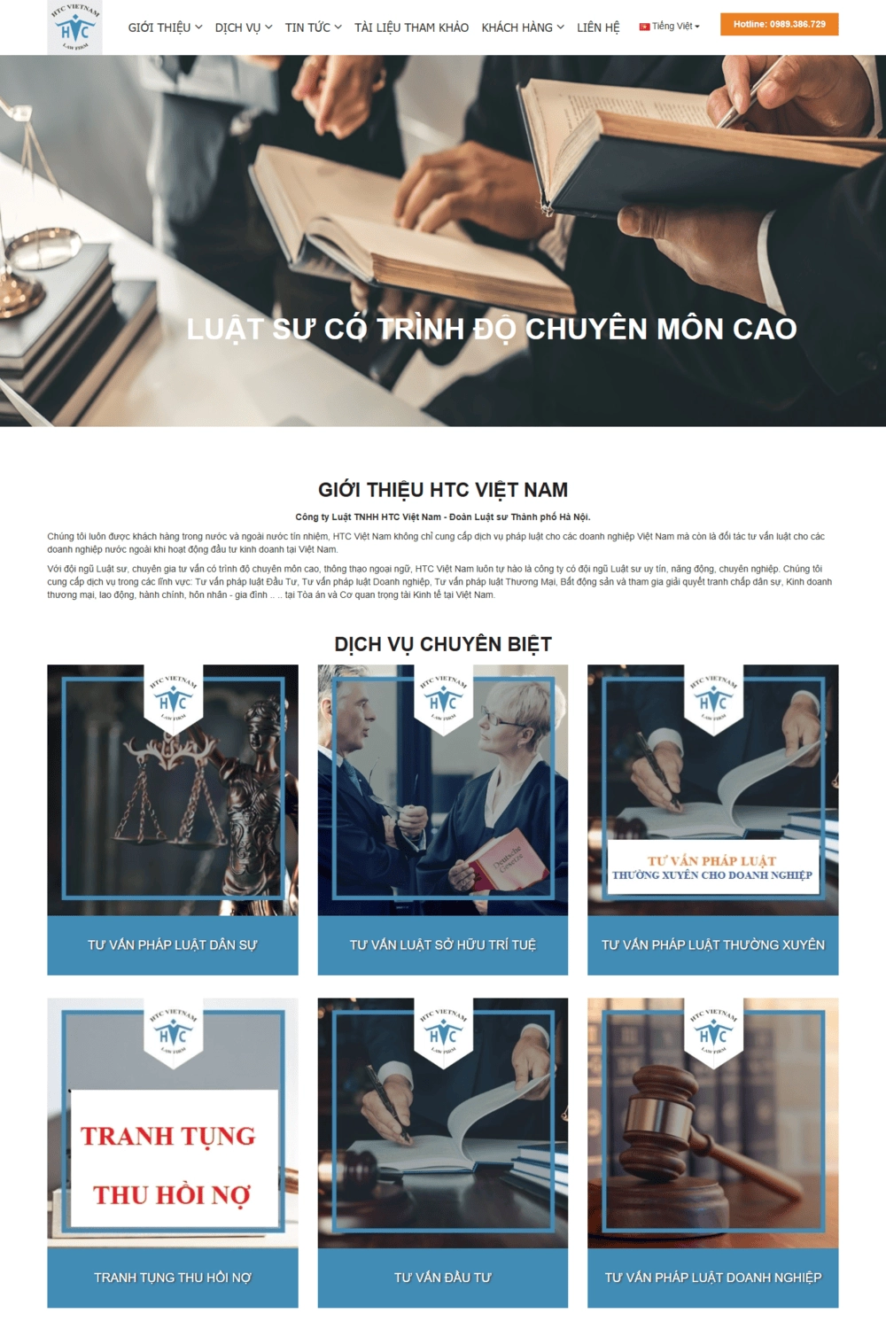 Mẫu website công ty luật
