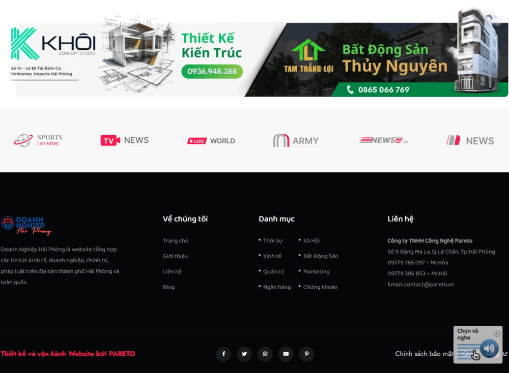 thiết kế website doanh nghiệp Hải Phòng