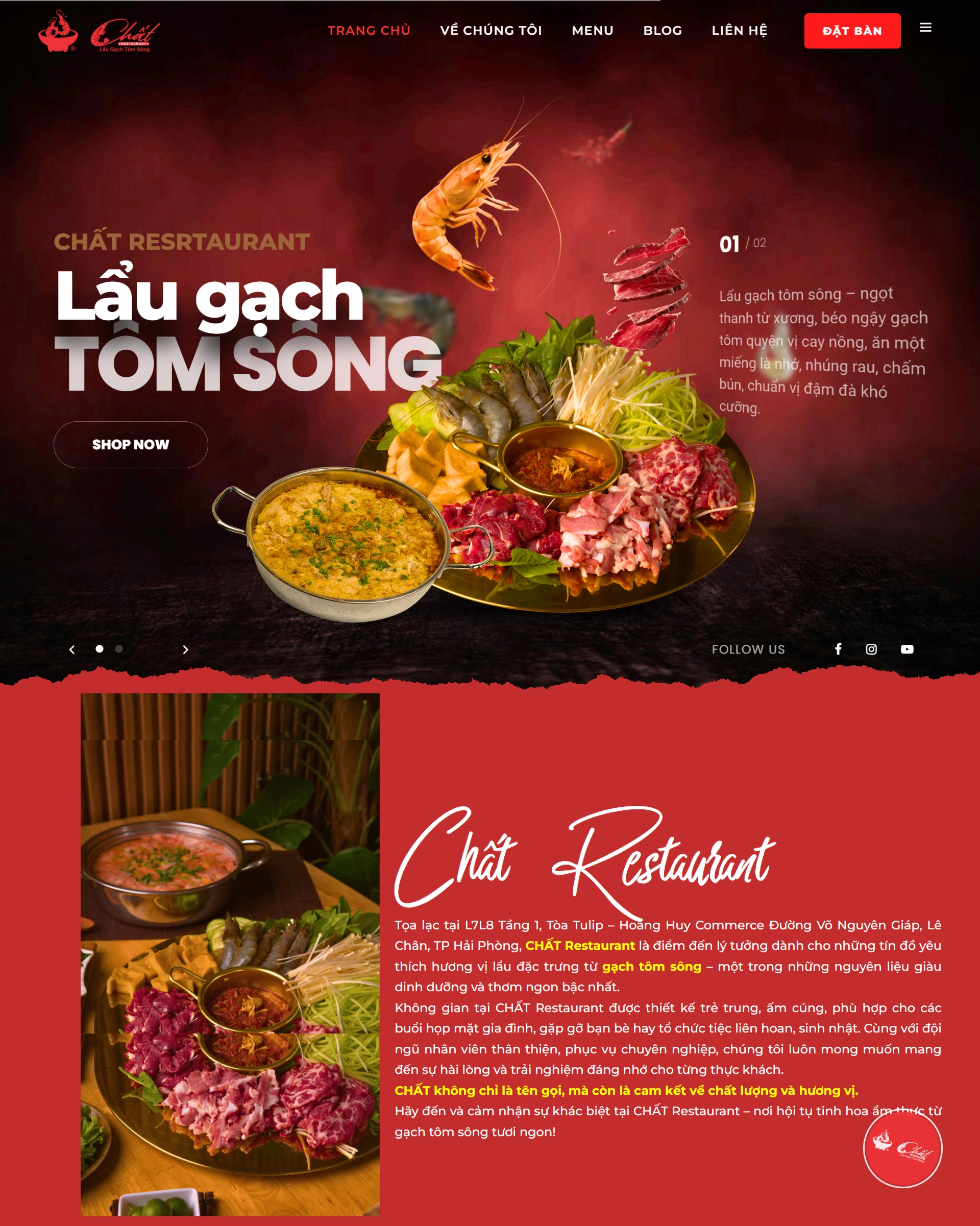 Thiết kế website nhà hàng hải phòng