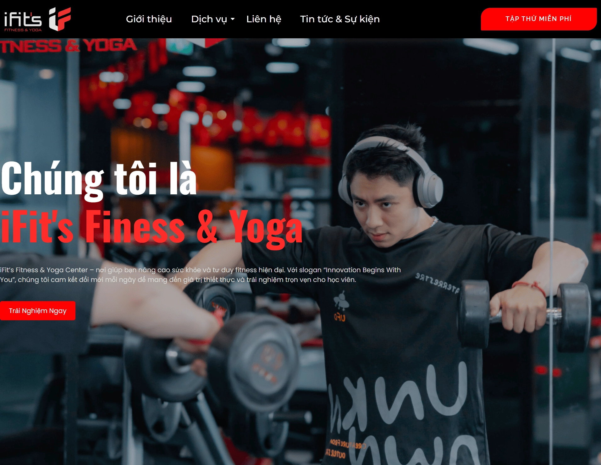 Website mang đậm dấu ấn thương hiệu iFit’s